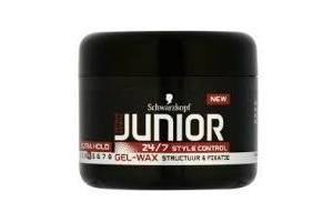 schwarzkopf junior 24 7 style control gel wax 50 ml