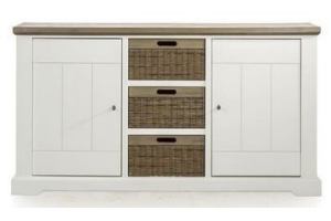 mallorca onderkast buffet dressoir 2 deuren 3 manden 155 cm