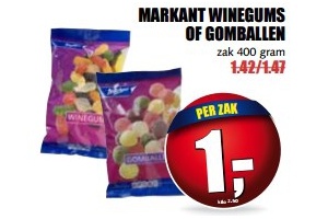 markant winegums of gomballen