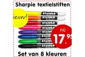 sharpie textielstiften set van 8