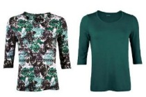 damesshirt met driekwart mouw