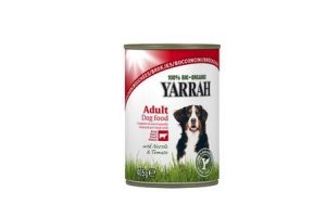 yarrah hond brokjes rund in saus brandnetel tomaat