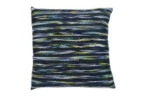 kussen streep geweven groen blauw 45x45 cm