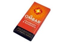 ombar chocolade raw cranberry mandarijn