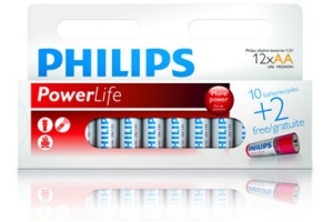 philips powerlife batterijen 12 stuks aa of aaa