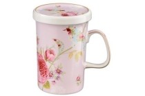 mok met filter en deksel sweet roses