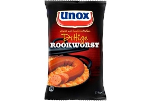 unox vlees rookworst pittig