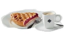 koffie met een punt kersenvlaai
