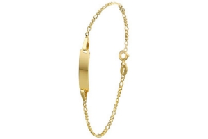 geelgouden kinder plaat armband