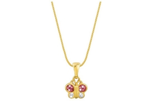 goldplated kinderketting vlinder