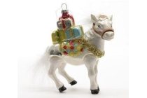 kerstdecoratie hanger paard met pakjes