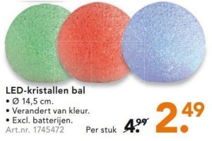 led kristallen bal