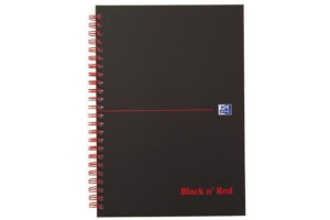 oxford notitieboek black n red