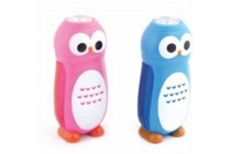 kikkerland owl led crank light knijpkat