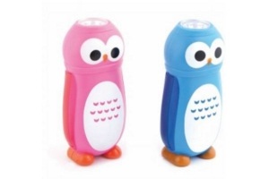 kikkerland owl led crank light knijpkat