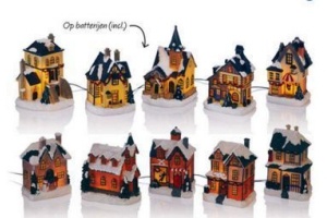 verlichte kerststraat