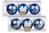 kerstballen bewerkt blauw