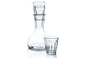 decanter french met 4 glazen