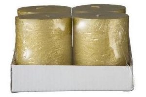 rustiek metallic kaarsen 8x7 cm