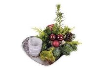 kerststuk in hart