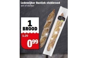lodewijker rustiek stokbrood wit of donker