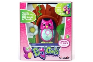 digiowls boomstronk met uil met ring