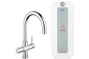 grohe red duo keukenkraan kokend water kraan combi boiler