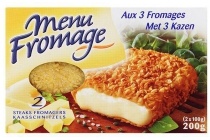 menu fromage kaasschnitzels