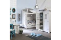 tienerkamer kids factory strand wit bedstee kast