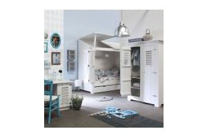 tienerkamer kids factory strand wit bedstee kast