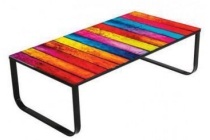 glazen salontafel rainbow