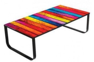 glazen salontafel rainbow