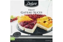 delicieux gemixte fruittaart fruit gateau slices