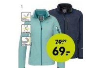 dames of heren softshelljack