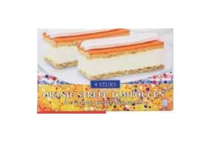 quality pastries oranje streep tompoucen