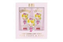 blond pink peony en rose body set