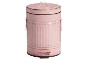 pedaalemmer 5 liter vintage roze