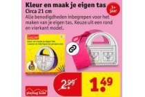 kleur en maak je eigen tas