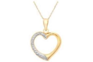 ketting met hanger hart kristal