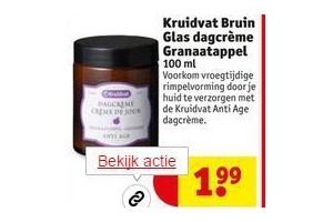 kruidvat bruin glas dagcreme granaatappel