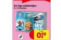 ice age zakdoekjes