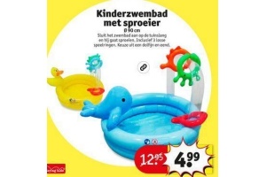 kinderzwembad met sproeier