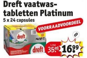 dreft vaatwastabletten platinum