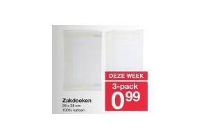 3 pack zakdoeken