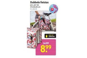 dubbel fietstas