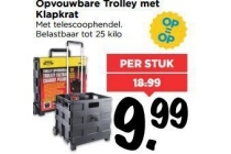 opvouwbare trolley met krat