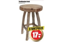 teakhouten kruk