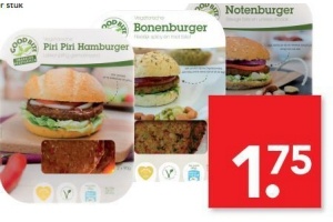 goodbite hamburger piri piri tofureepjes gekruid bonen of notenburger