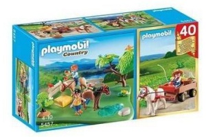 playmobil country 5457 jubileumeditie ponyweide en hooiwagen