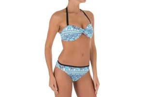 bandeau bikini set met leuke print